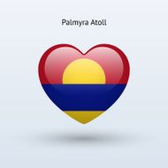 Love Palmyra Atoll symbol Heart flag icon N2