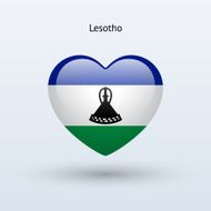 Love Lesotho symbol Heart flag icon N2