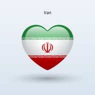 Love Iran symbol Heart flag icon N2