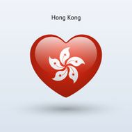 Love Hong Kong symbol Heart flag icon N2