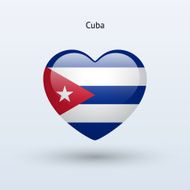 Love Cuba symbol Heart flag icon N2