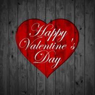 Happy Valentines Day - Red Heart Paper Sticker background