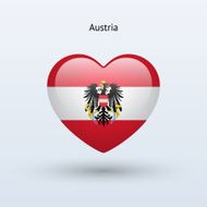 Love Austria symbol Heart flag icon N2