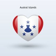 Love Austral Islands symbol Heart flag icon N2