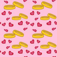 Rings Hearts Pattern