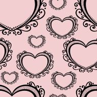 Vector Seamless Pattern with Hearts N17