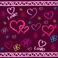 Bordo paper heart Valentines day card N2