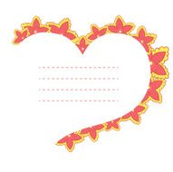 vector frame in the shape of heart N7