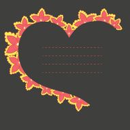vector frame in the shape of heart N8