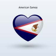 Love American Samoa symbol Heart flag icon N2