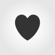 Heart icon Flat design N2