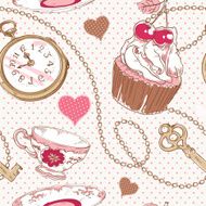 Romantic love vintage pattern N4