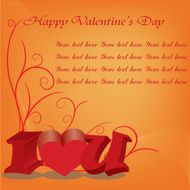 Happy valentines day cards with ornaments N5