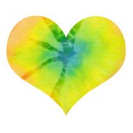 yellow batik valentin heart