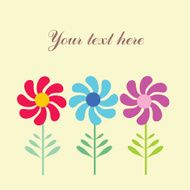 Floral greeting card with place for your text N21