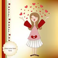 pretty girl in love N15