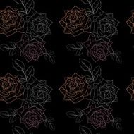 Seamless pattern with roses N114