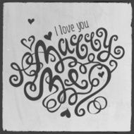 Marry Me hand lettering