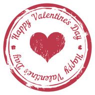 Vector Red Stamp For Valentine&#039;s Day
