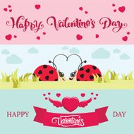 Different Valentine&#039;s day banners