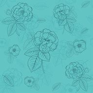 Seamless pattern of flowers N36