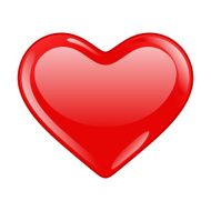 Red glossy heart N4
