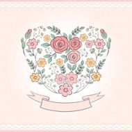 Floral graphic with heart
