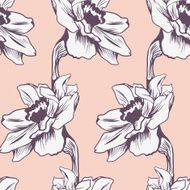 Seamless pattern with narcissus N5