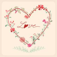 Invitation card with heart
