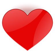 Heart red gift present top view Valentine&#039;s day N2