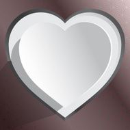 Valentine&#039;s day 3d vector background with cut heart frame N3