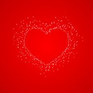 heart burst on red background N2