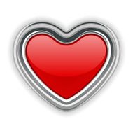 Red glossy heart Valentine&#039;s day N3