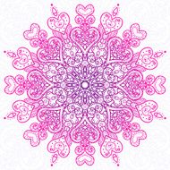 Vector Valentine's day lacy ornament N2