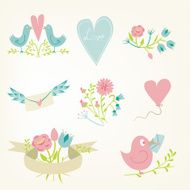 Valentine`s Day elements