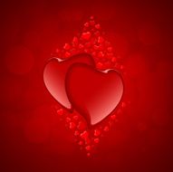 Red Hearts Valentine&#039;s Day Background