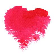 Abstract vector hand drawn watercolor heart