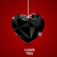 Happy Valentines Day card with heart Vector illustration N78
