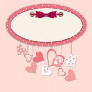 Valentines day heart backgroung vector illustration N7