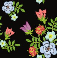 Floral seamless pattern Vector texture with flowers N2