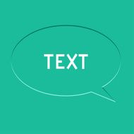 Speech bubble Blue Flat design N2