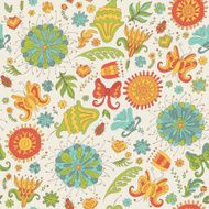 Seamless summer pattern with flowers