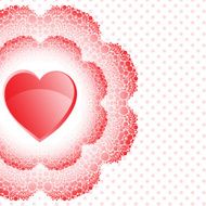 happy valentines day cards with flower round lace ornaments hearts