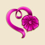 Hearts from ribbon Valentine's day background N5