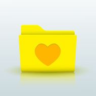 Vector yellow folder on blue background Eps10 N22