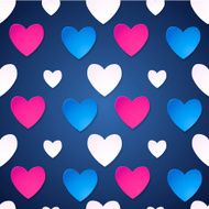 Happy Valentine Day! Greeting seamless pattern hearts in love