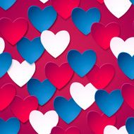 Happy Valentine Day! Greeting seamless pattern hearts in love N3