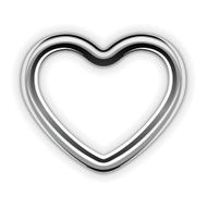 Silver metal heart shape