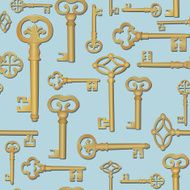 Vintage key seamless background