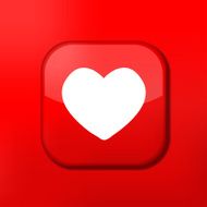 Vector red heart icon Eps10 Easy to edit